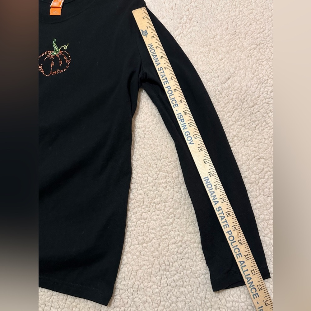 Black Long Sleeve Target Shirt Pumpkin Design for autumn Halloween vintage 2000 - Picture 4 of 9
